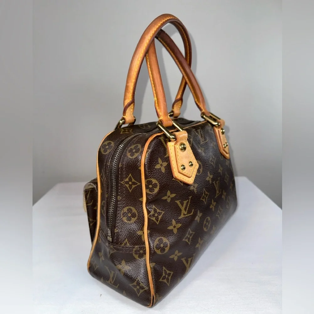 Louis Vuitton Manhattan PM Monogram Canvas Satchel BAG AUTHENTICATED